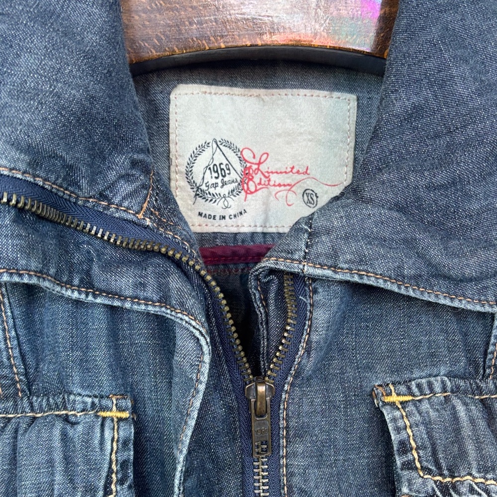 Denim Utility Jacket with Multiple Pockets - image 3